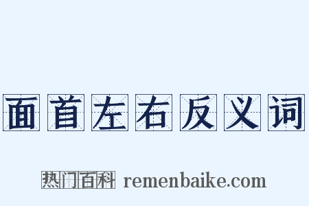 面首左右反义词是什么意思的图片